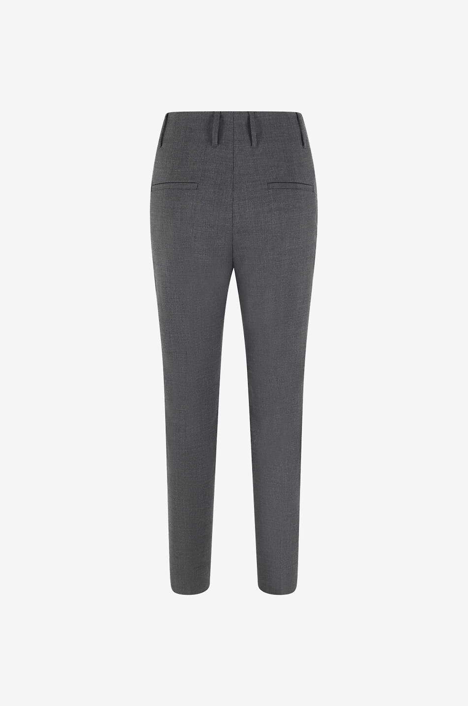 SLOWEAR Pantalon droit en laine vierge Dinora Femme GRIS MOYEN 2
