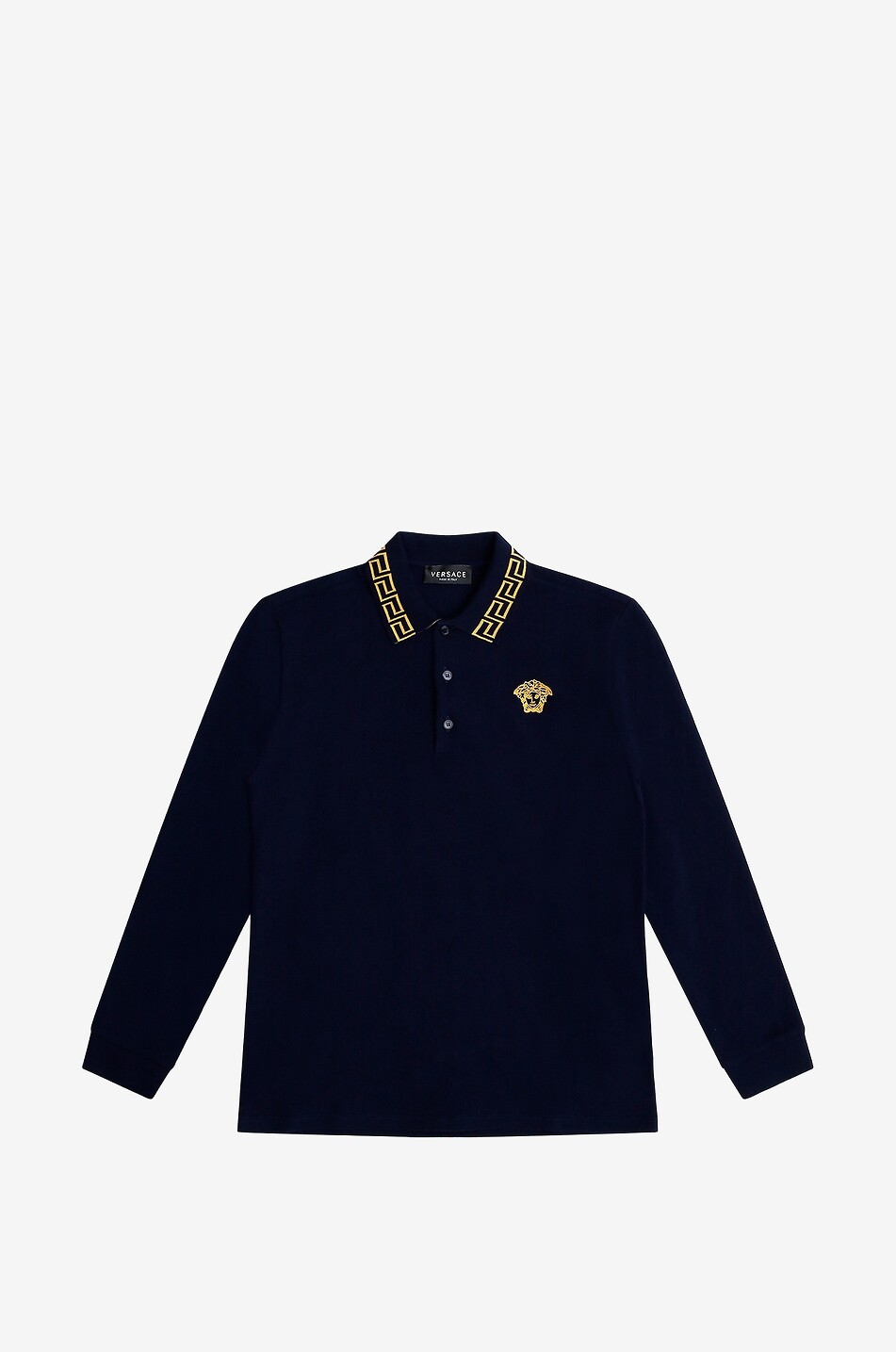 Jungen-Langarm-Polohemd Medusa