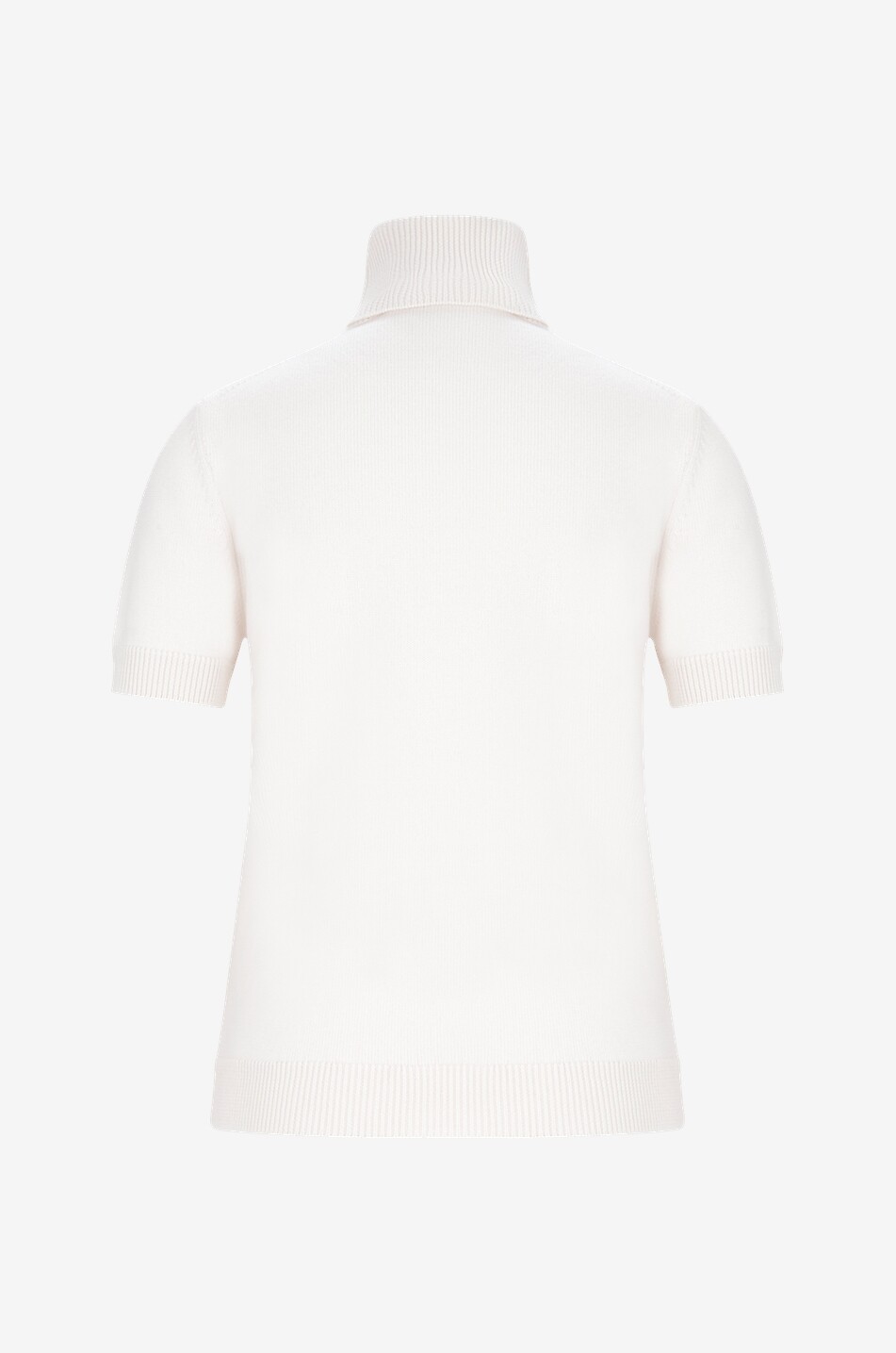 JACOB COHEN Kurzarm-Rollkragenpullover mit Ikat-Stickerei Damen Hellbeige 2