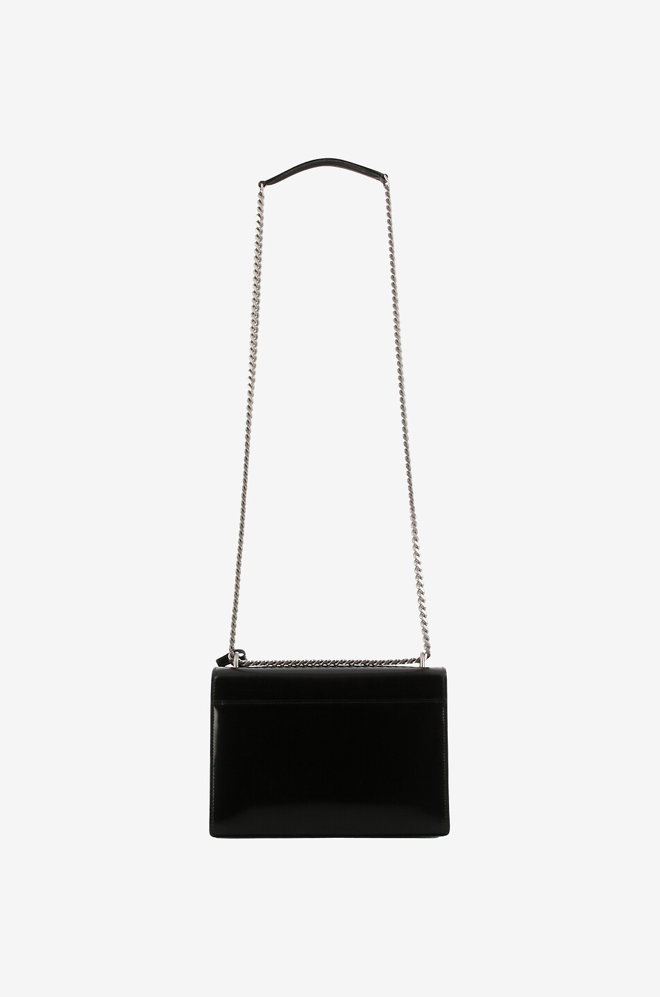 SAINT LAURENT PARIS Sac porté épaule en cuir brossé Sunset Medium Femme NOIR 3