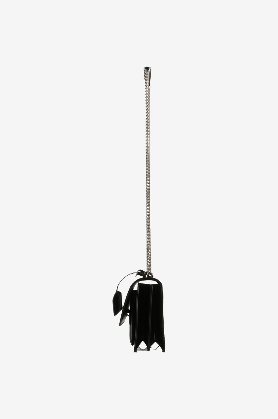 SAINT LAURENT PARIS Sac porté épaule en cuir brossé Sunset Medium Femme NOIR 4