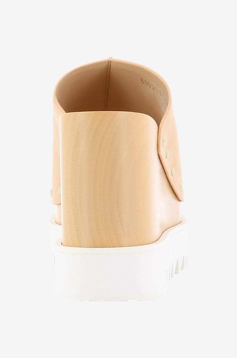 STELLA McCARTNEY Mules compensées en cuir synthétique Elyse 80 Femme BEIGE 4