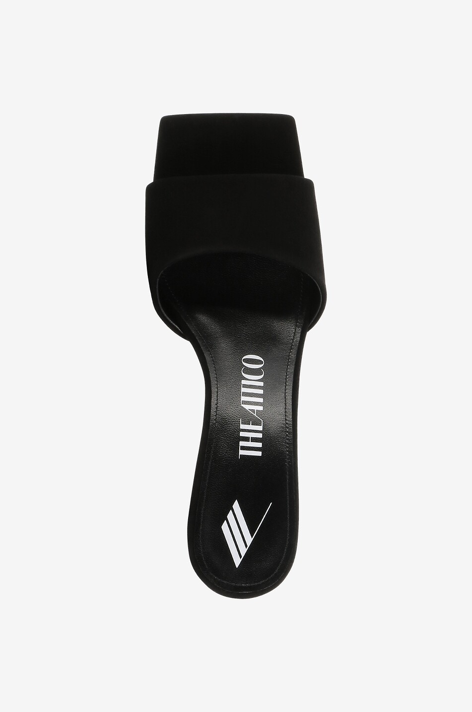 THE ATTICO Offende Wildlederpantoletten Cheope 60 Damen SCHWARZ 5