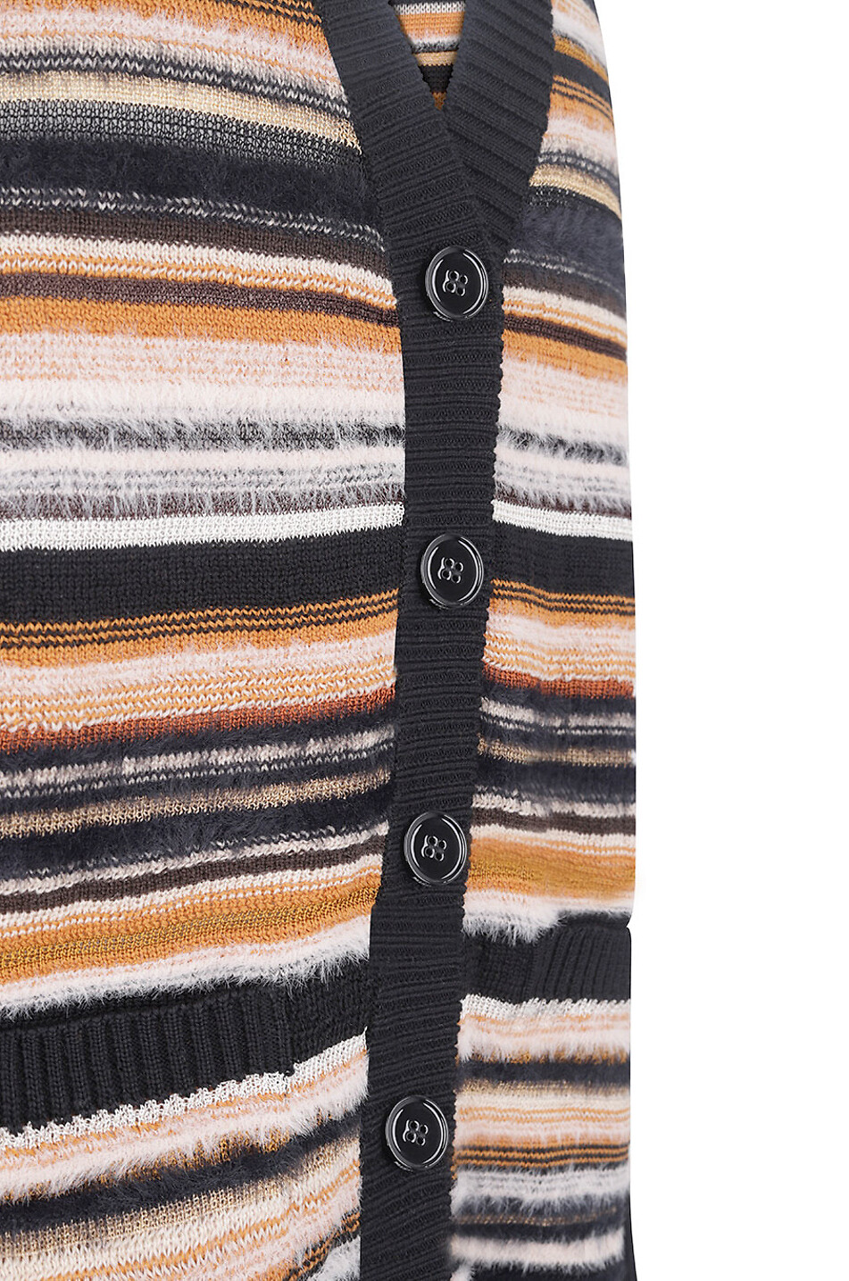 Cardigan maxi fin à rayures