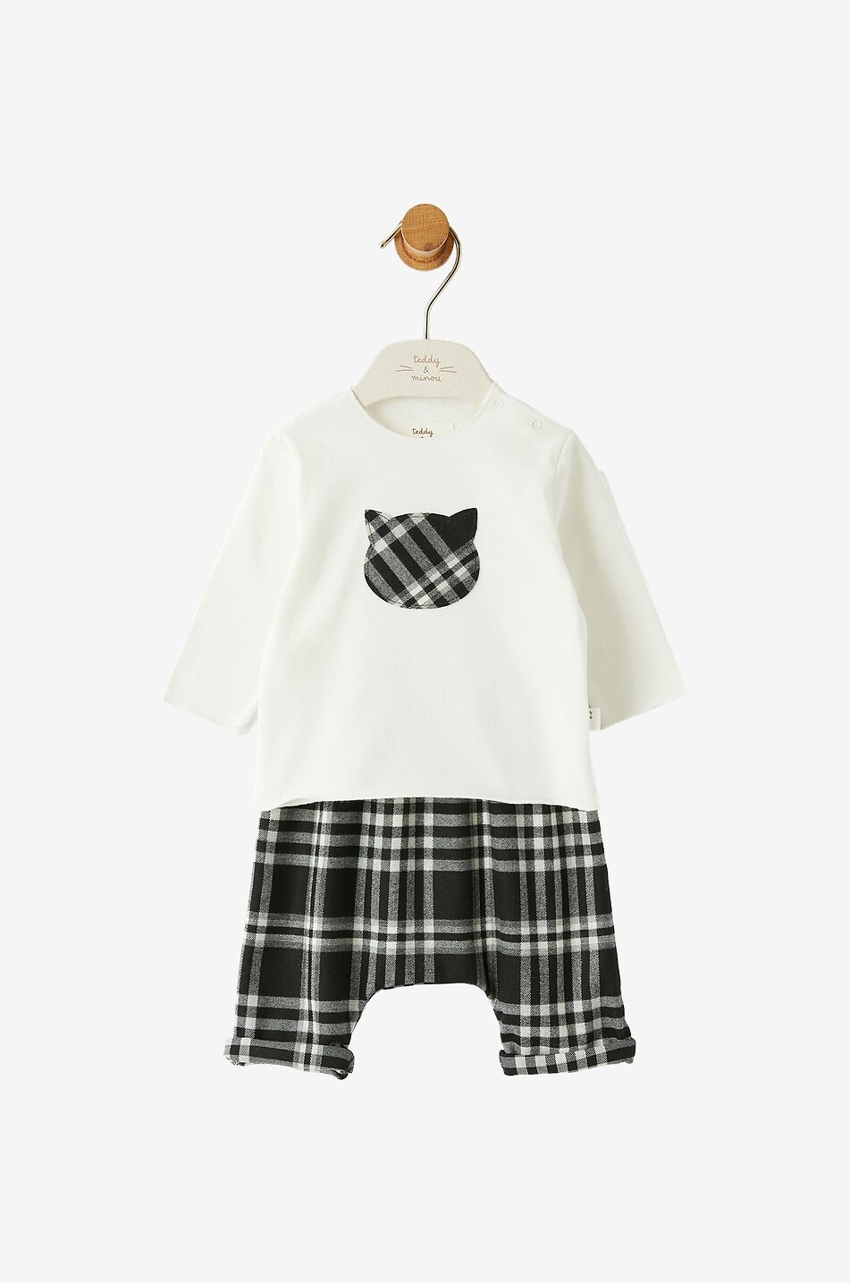 Baby set checked trousers and T-shirt