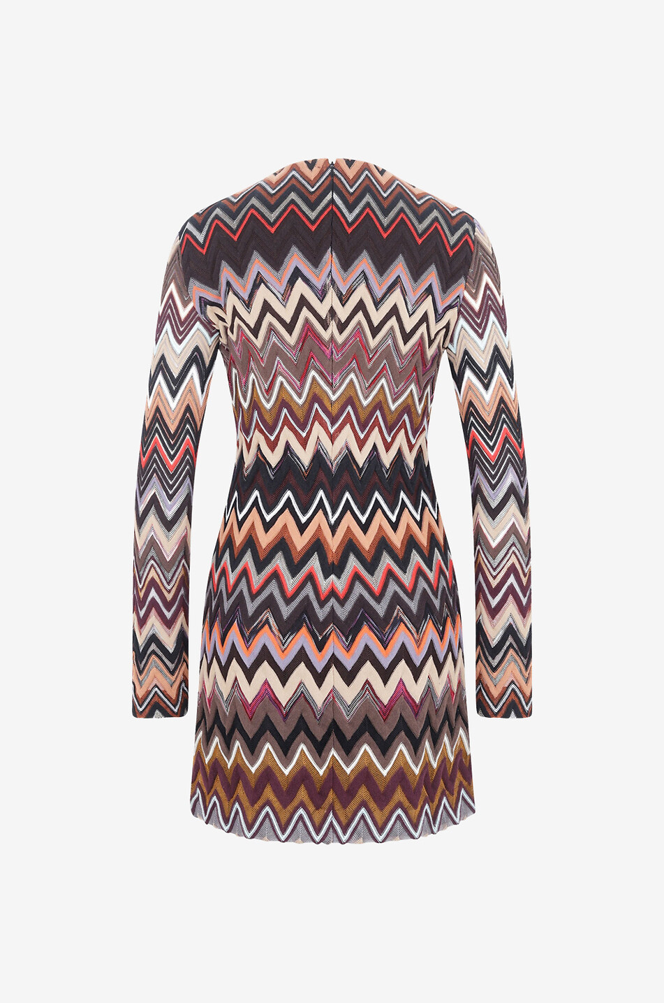 MISSONI Mini-Strickkleid mit bunten Fischgräten Damen BRAUN 2