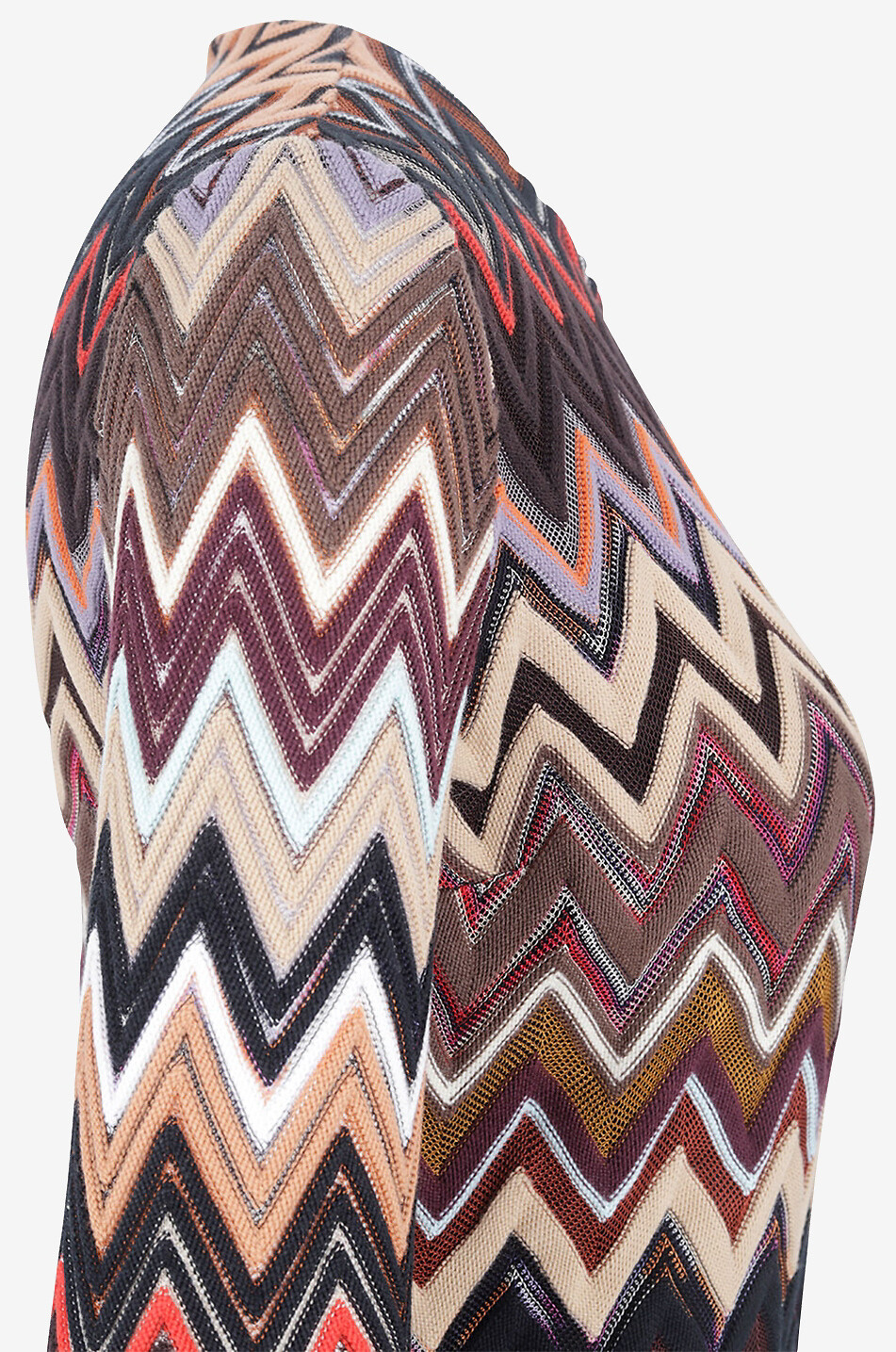 MISSONI Mini-Strickkleid mit bunten Fischgräten Damen BRAUN 3