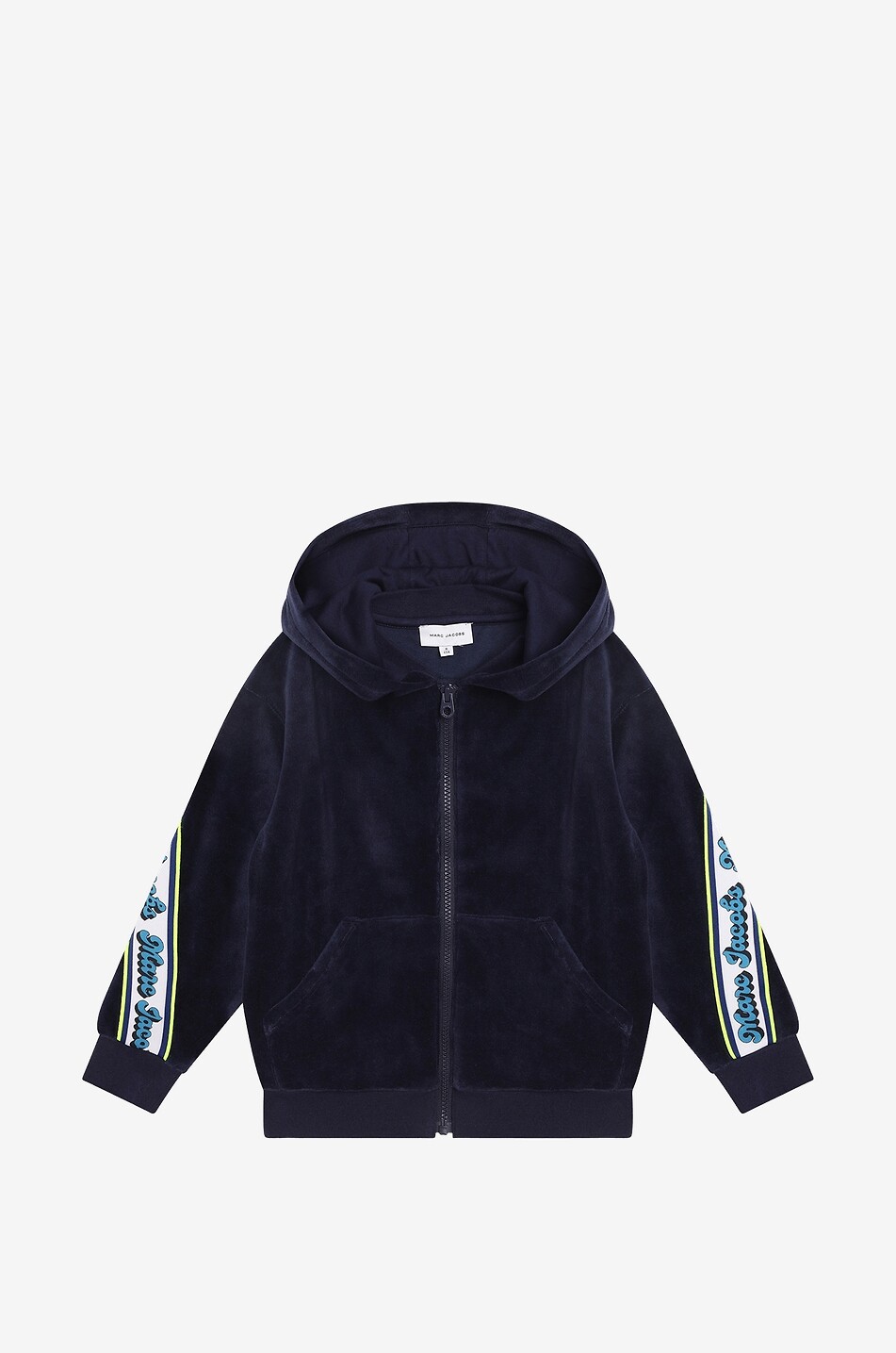 Sweat-shirt zippé à capuche en coton garçon Logo Tape