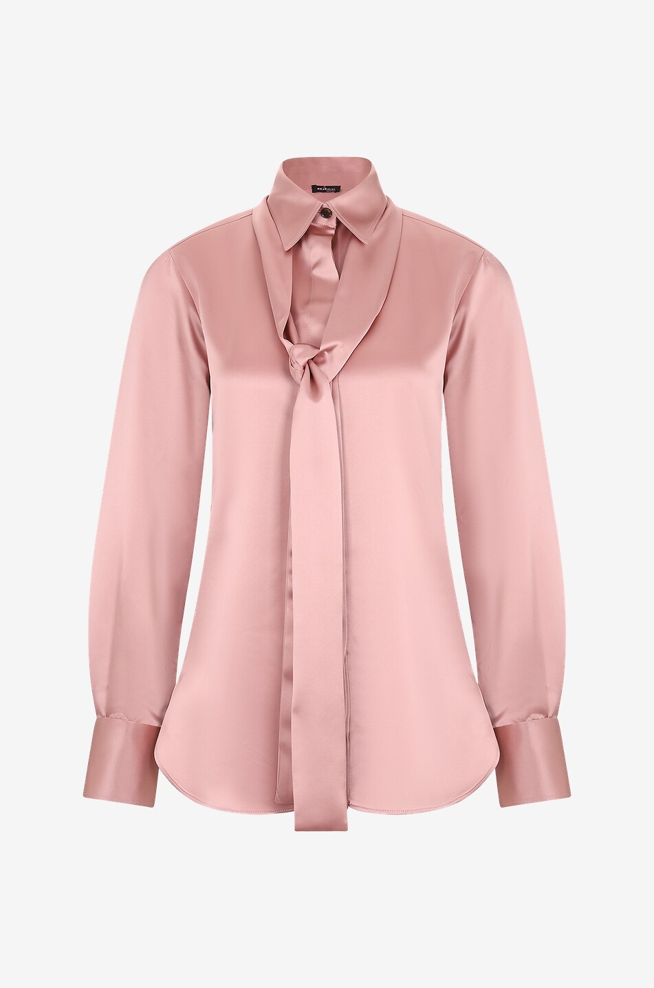 Blouse en satin à lavallière