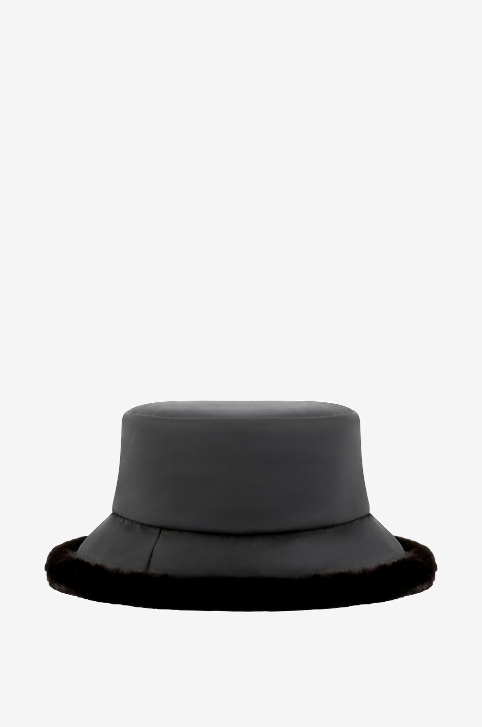 GREVI Chapeau cloche en nylon et peluche Femme NOIR 2