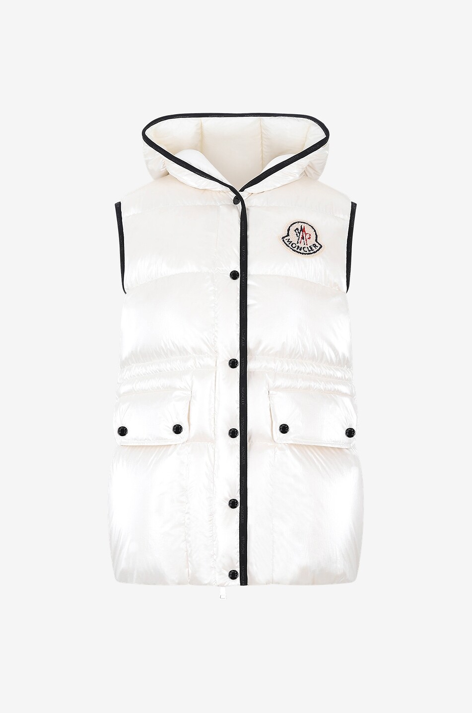 MONCLER Hera iridescent belted down vest Women WHITE 1