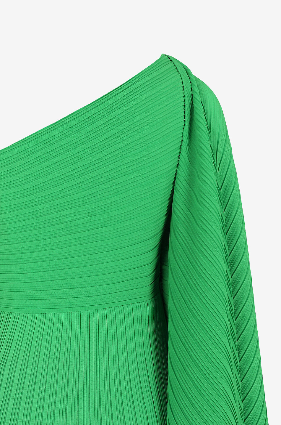 SOLACE LONDON Robe midi asymétrique plissée The Lenna Femme VERT 4