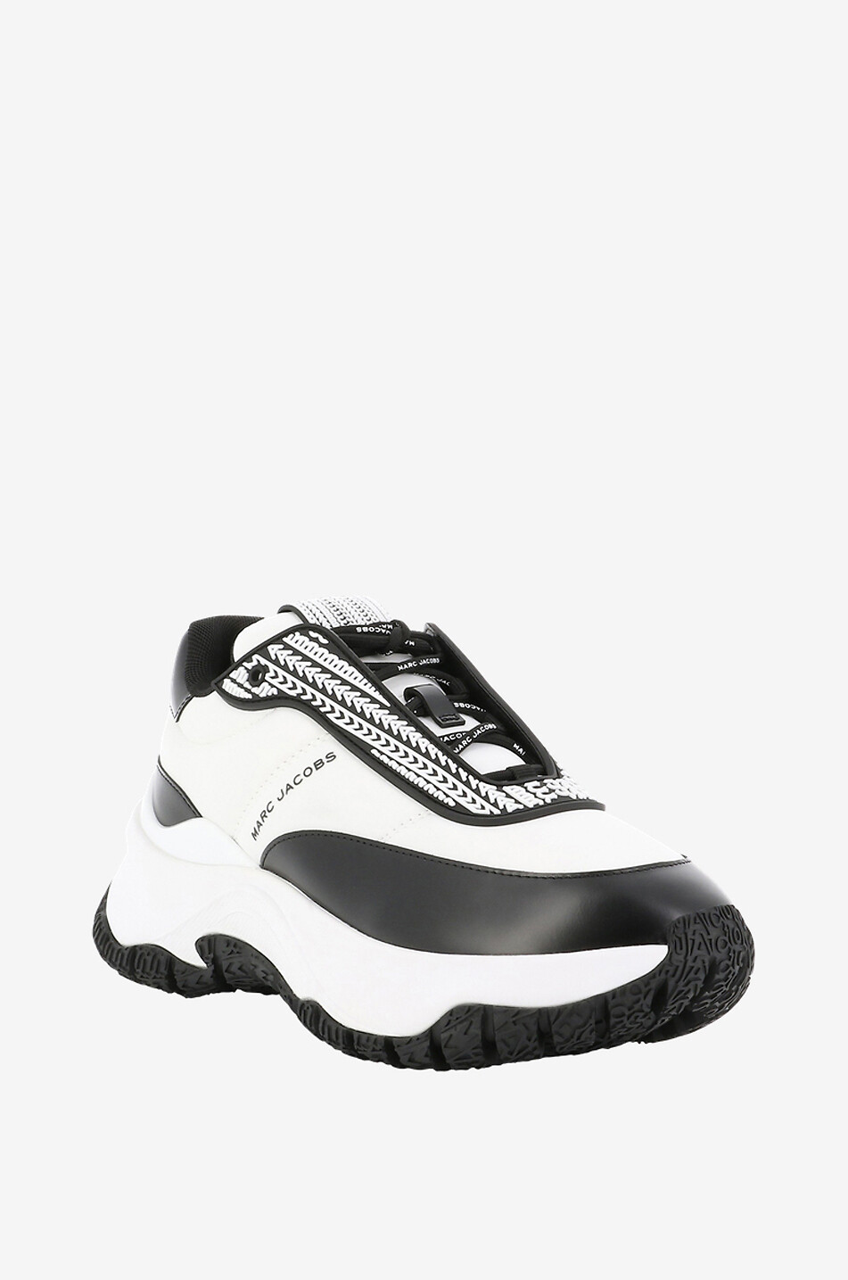MARC JACOBS Niedrige Schnürsneakers aus Nylon The Lazy Runner Damen WEISS 1