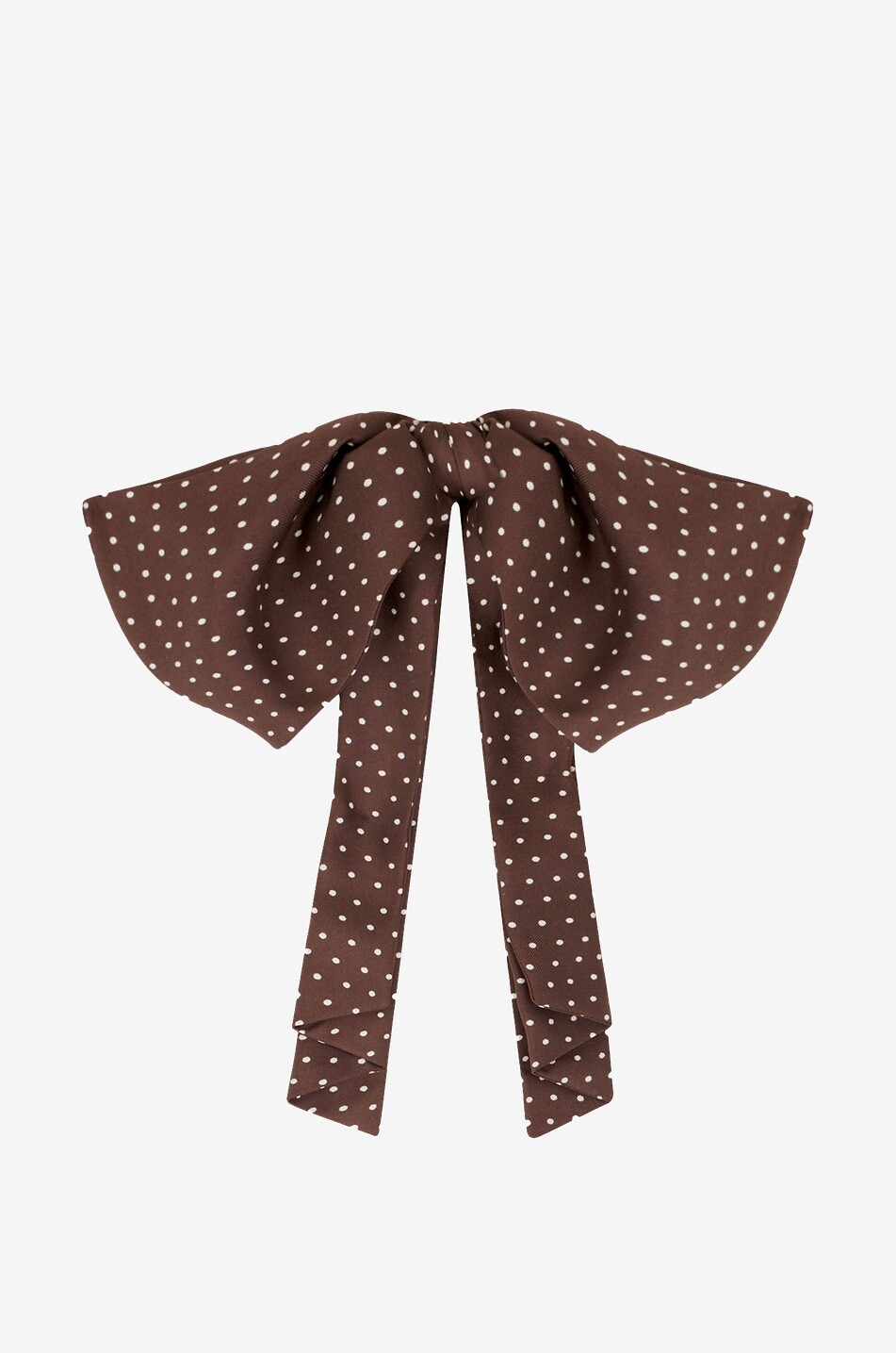 Polka dot bow in silk twill