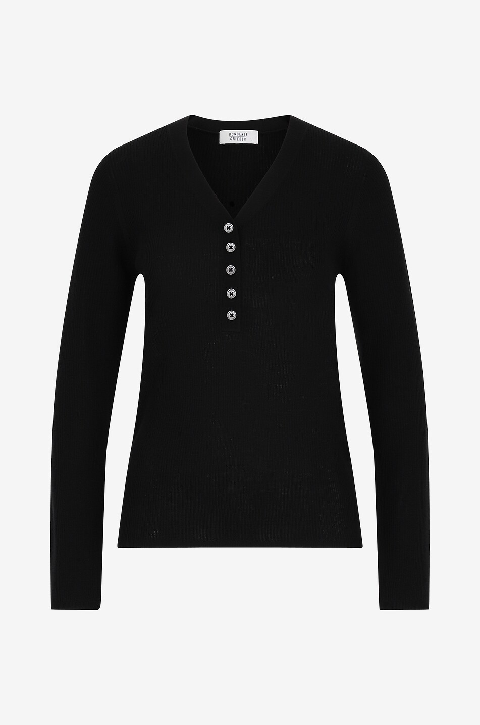 Pull chaussette à col V boutonné