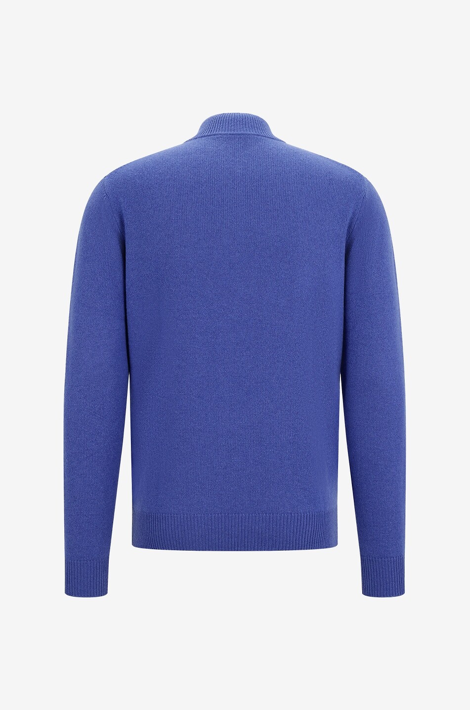 BONGÉNIE Cashmere jumper with half-zip stand-up collar Men MEDIUM BLUE 2