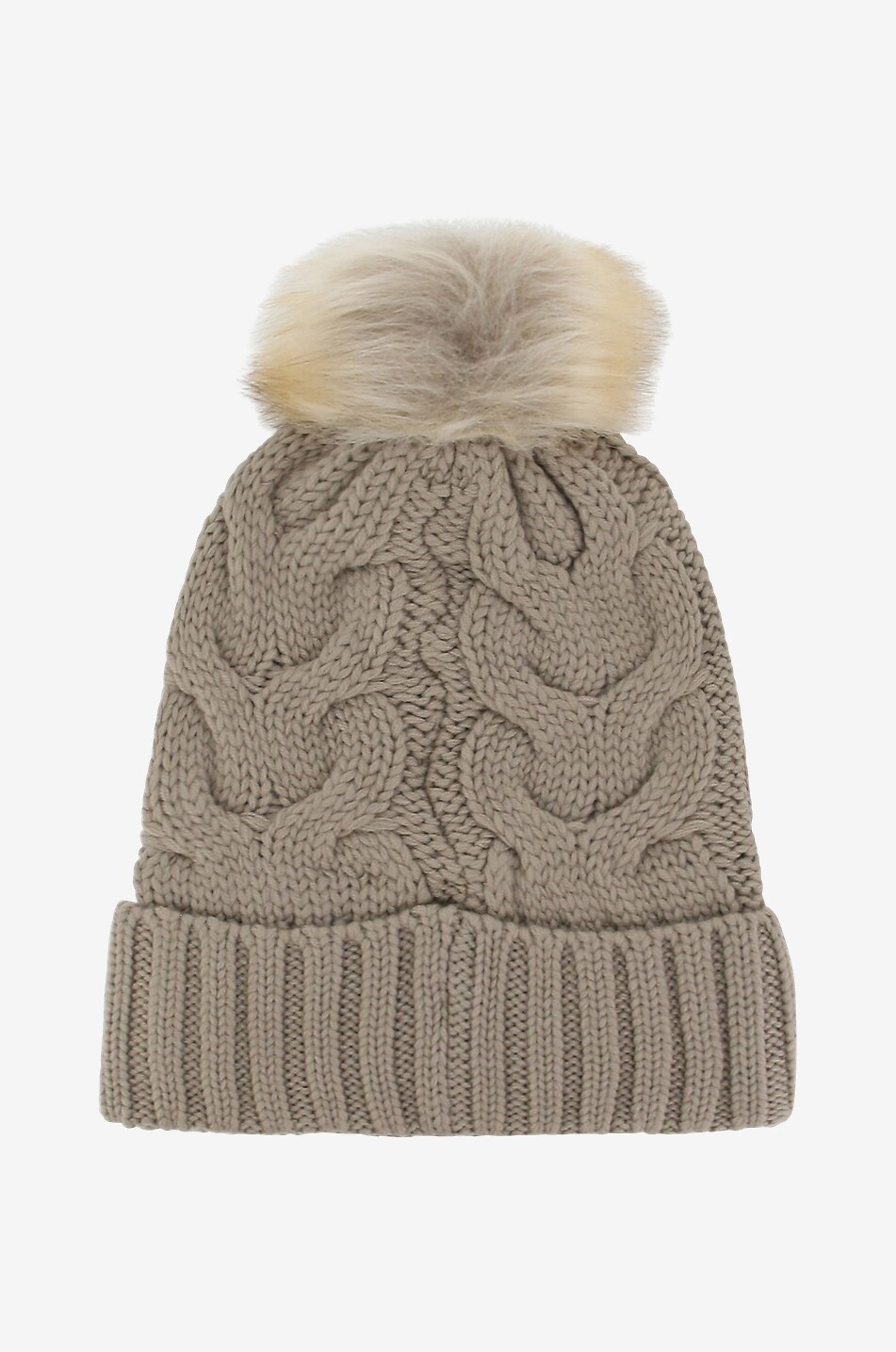 KJUS Pom cable knit beanie with fleece lining Women Medium beige 2