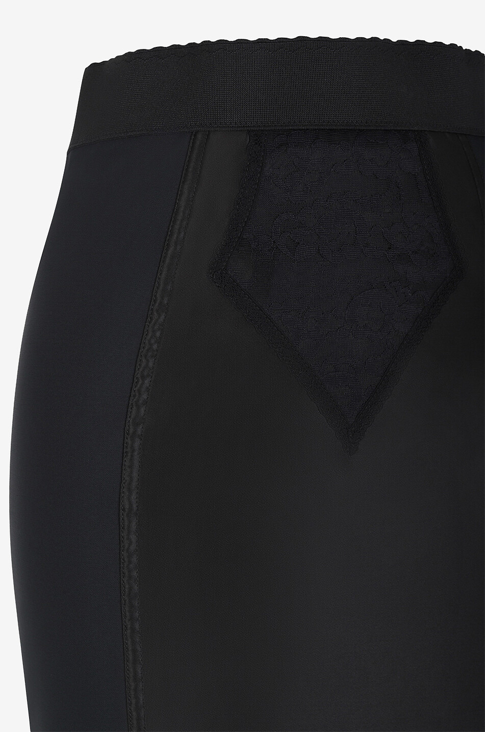 DOLCE & GABBANA Jupe esprit corset en satin et powernet Femme NOIR 3