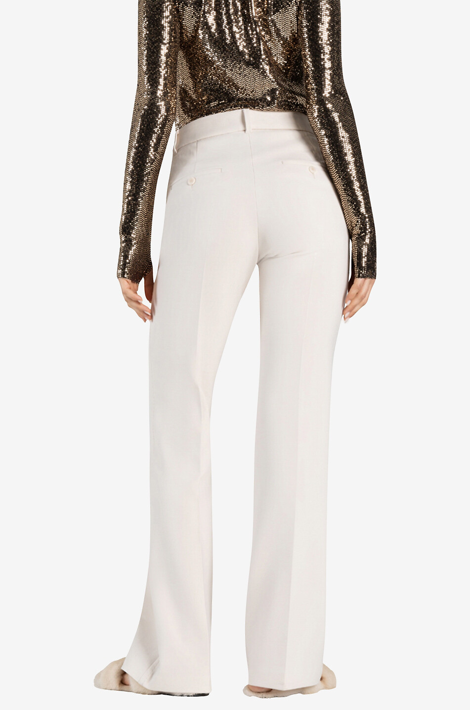 CAMBIO Pantalon droit France Femme BLANC CASSE 4