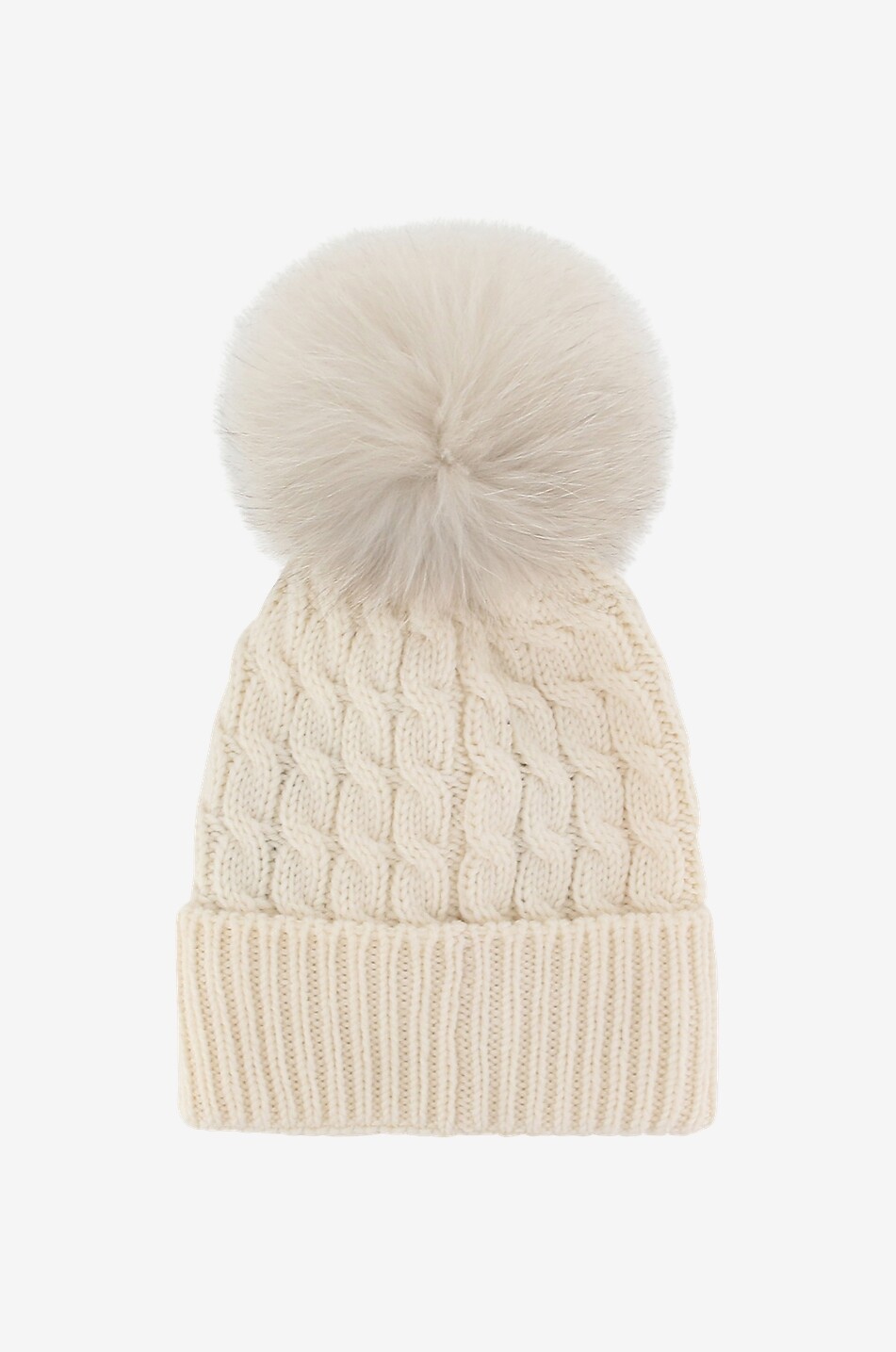 Moncler Fox Fur Pom store Pom Wool Beanie Hats