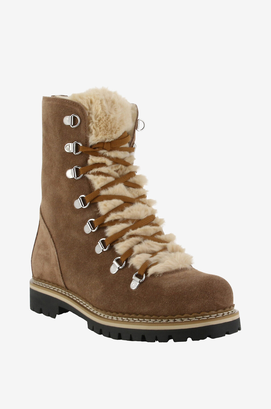 LA THUILE SRL Art. 927 warm suede lace-up ankle boots Women BEIGE 1