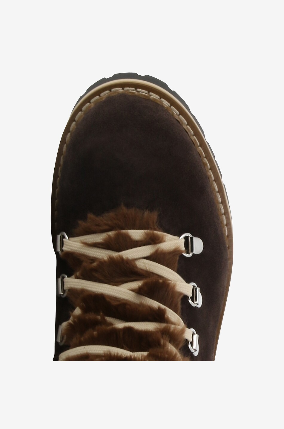 LA THUILE SRL Art. 927 warm suede lace-up ankle boots Women BROWN 5