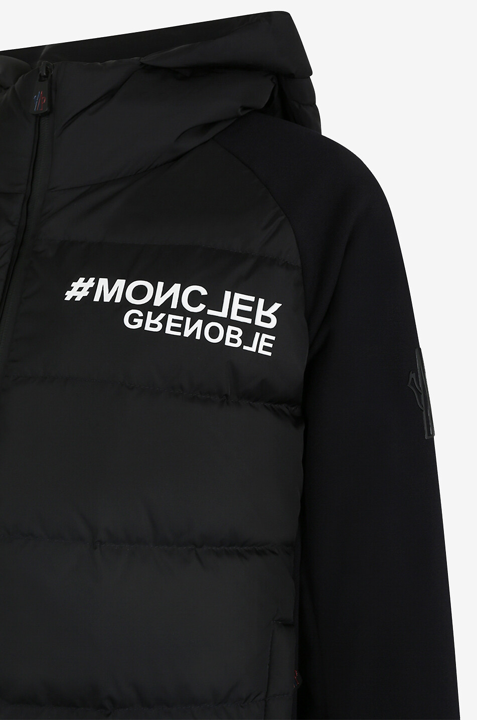 MONCLER GRENOBLE Full-zip fleece and down cardigan Men BLACK 3