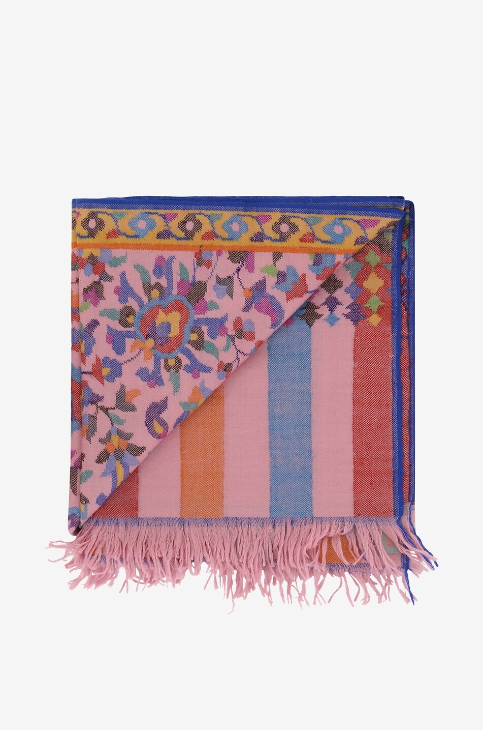 PINK MAHARANI Kani Jamawar hand-woven shawl Women PINK 2