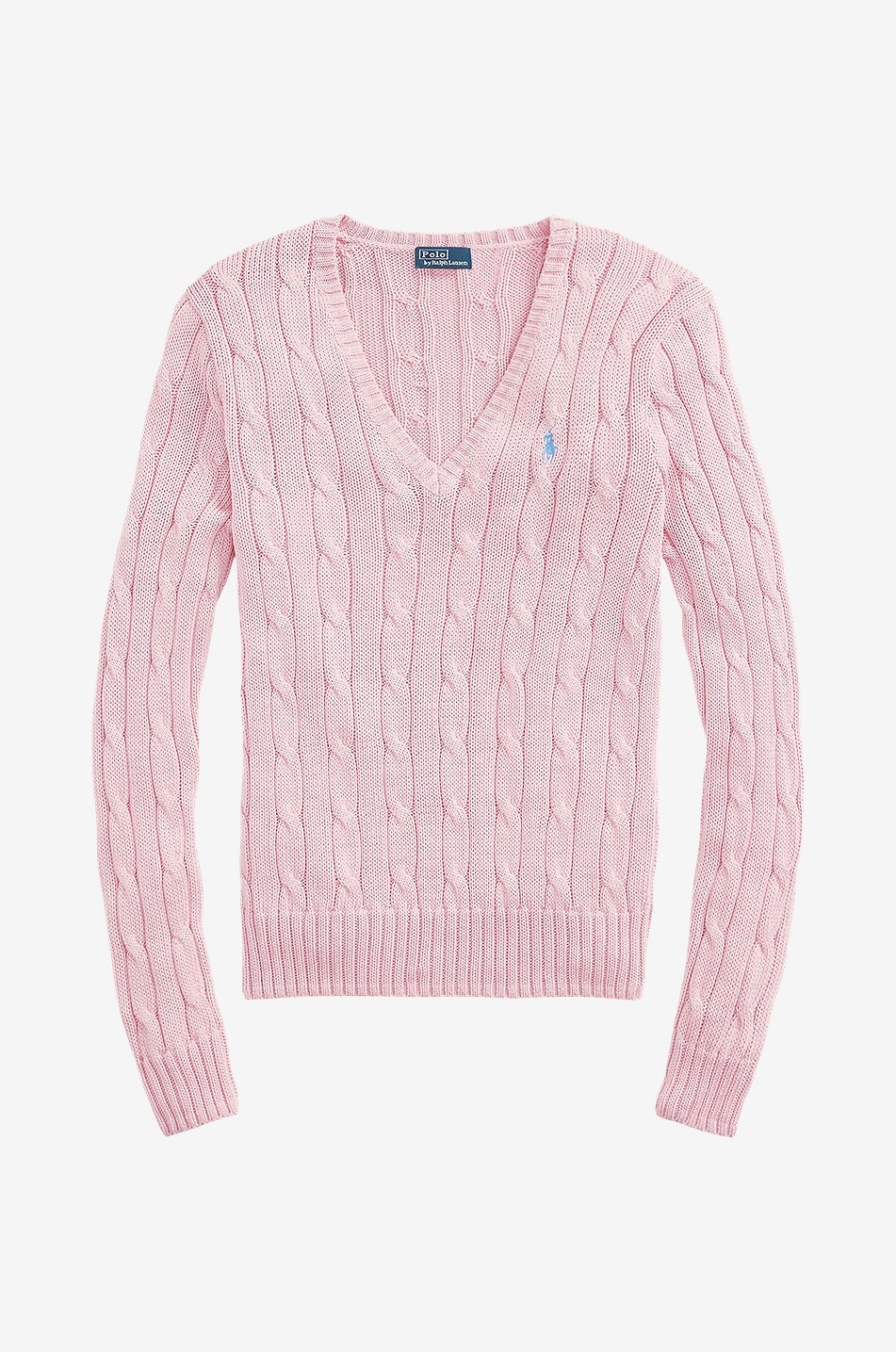 Ralph lauren women's v neck cable knit sweater online