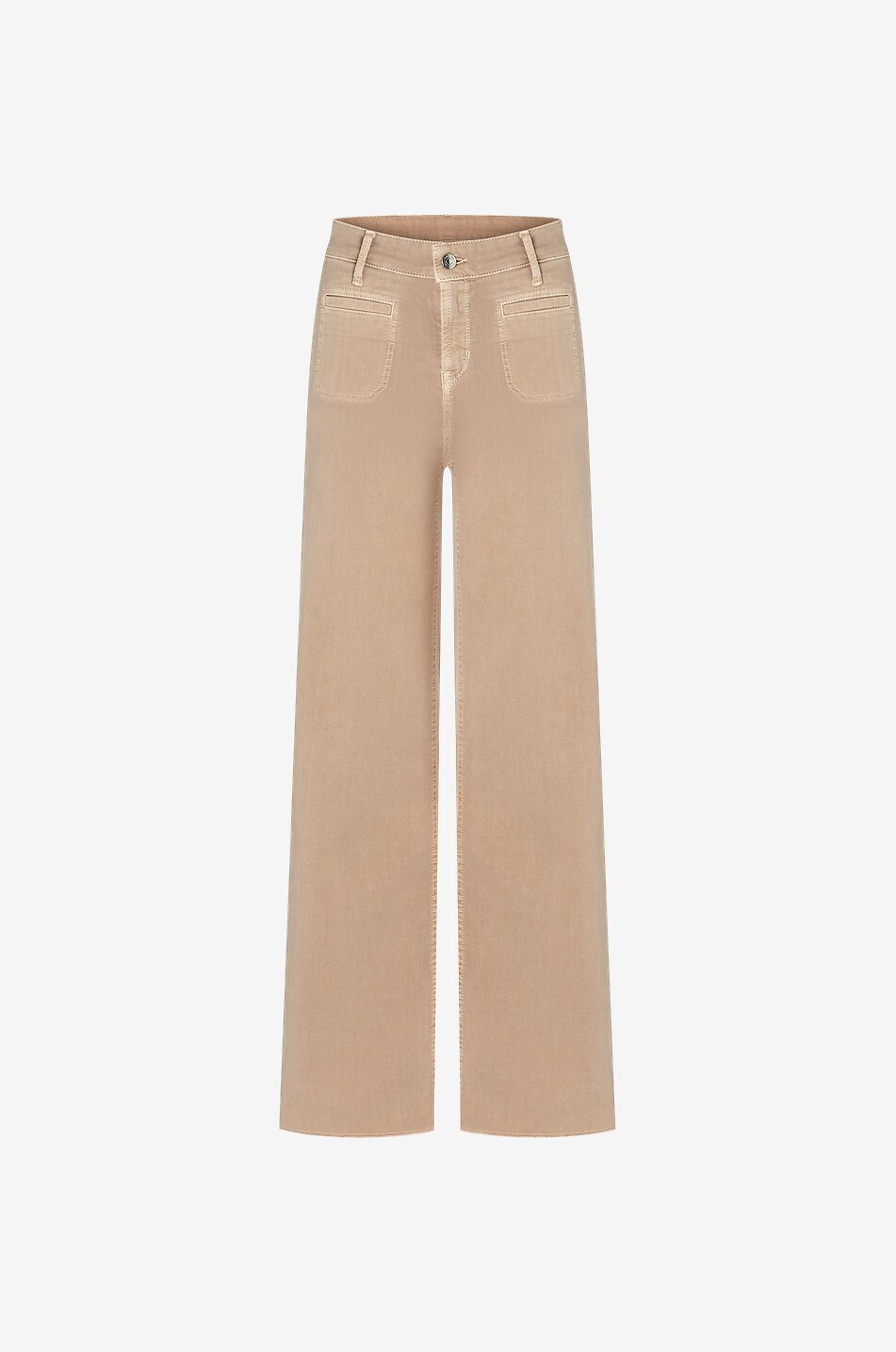 CAMBIO Jean large taille haute Tess Femme Beige clair 1