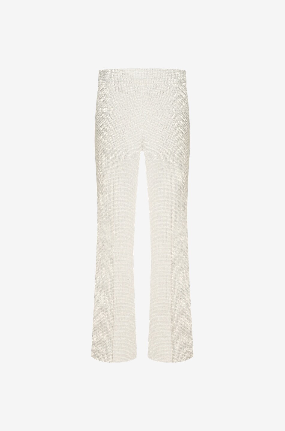 CAMBIO Faith tweed effect flared cropped jersey trousers Women EGGSHELL 2