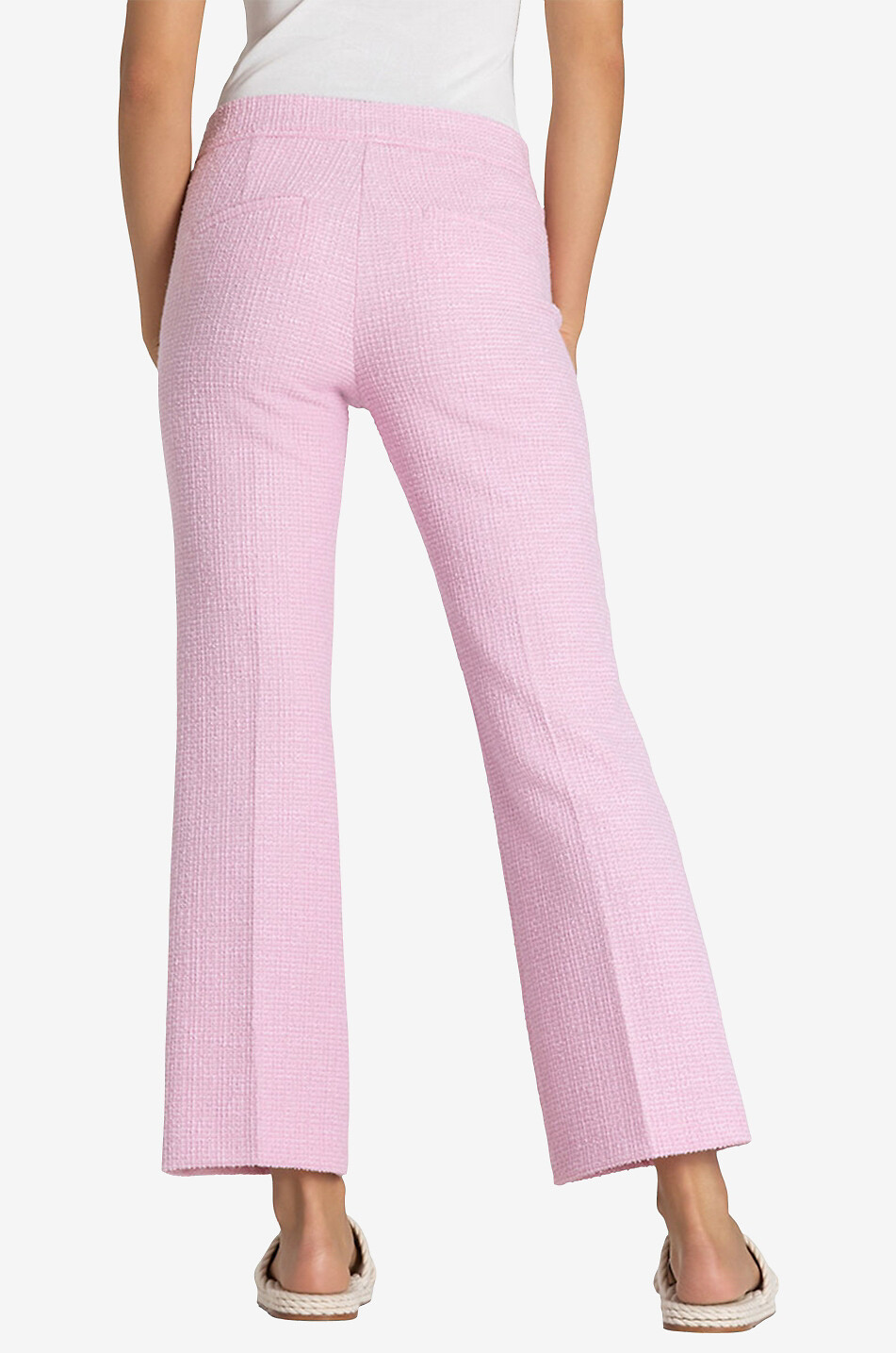CAMBIO Faith tweed effect flared cropped jersey trousers Women PINK 4