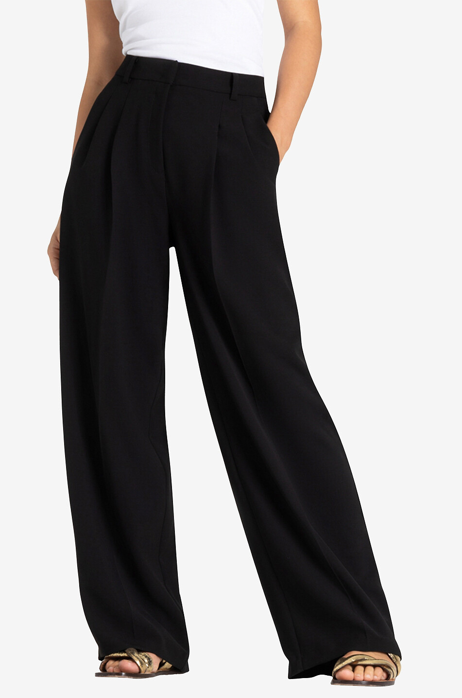 CAMBIO Anny wide-leg trousers Women BLACK 3