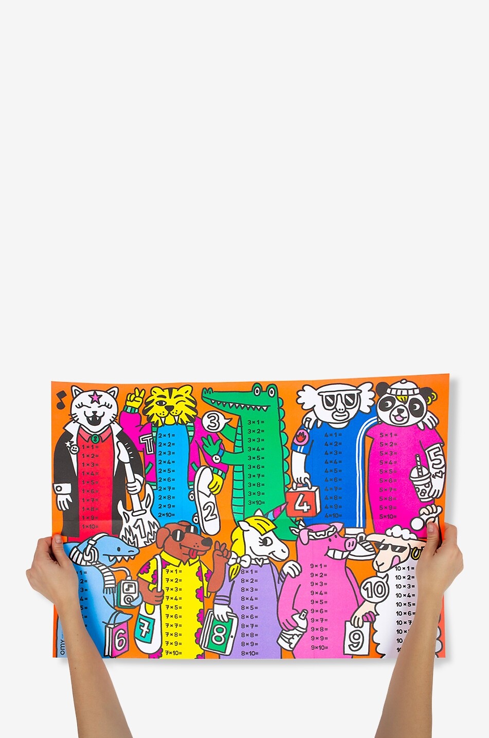 OMY Affiche d'apprentissage et stickers tables de multiplication Bébé Incolore 3