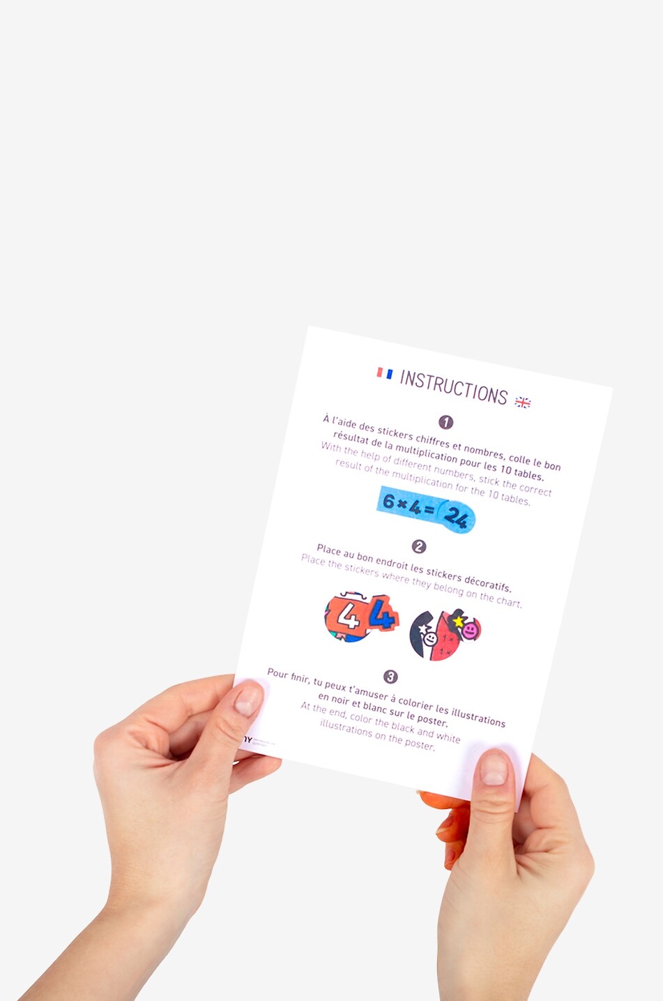 OMY Affiche d'apprentissage et stickers tables de multiplication Bébé Incolore 5