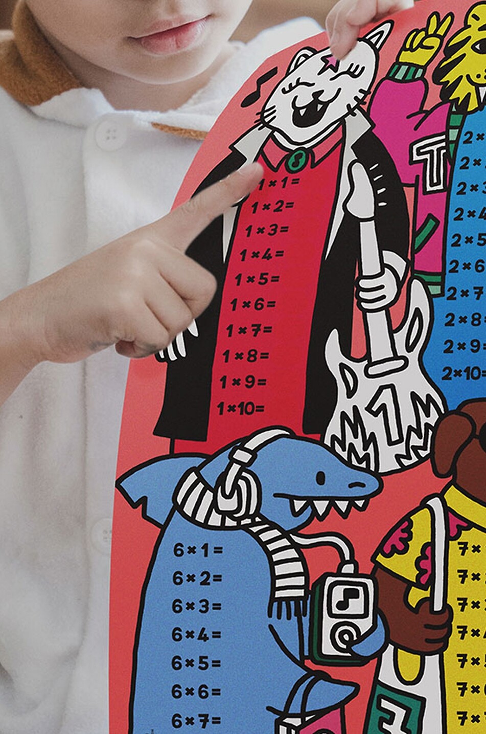 OMY Affiche d'apprentissage et stickers tables de multiplication Bébé Incolore 6