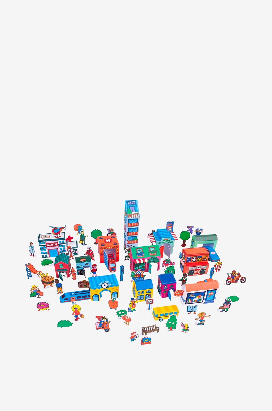 OMY City 3D Paper Toys construction toy Baby Colourless 4