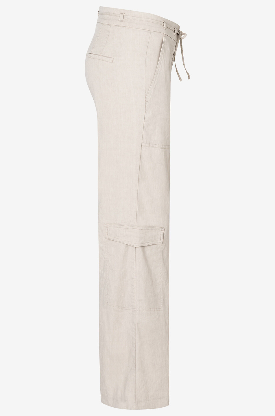 CAMBIO Pantalon cargo en lin Alana Femme BLANC CASSE 3
