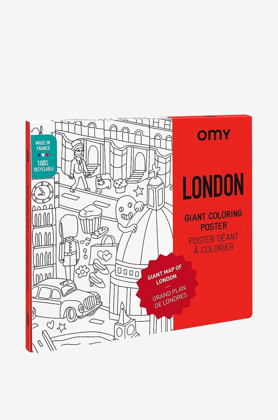 OMY London giant colouring poster Baby Colourless 1