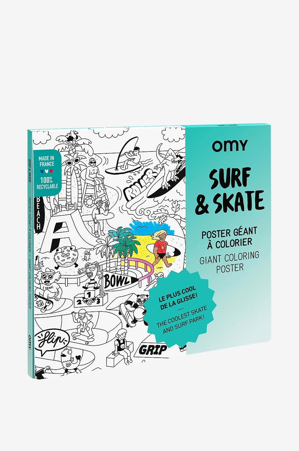 Surf & Skate giant colouring poster