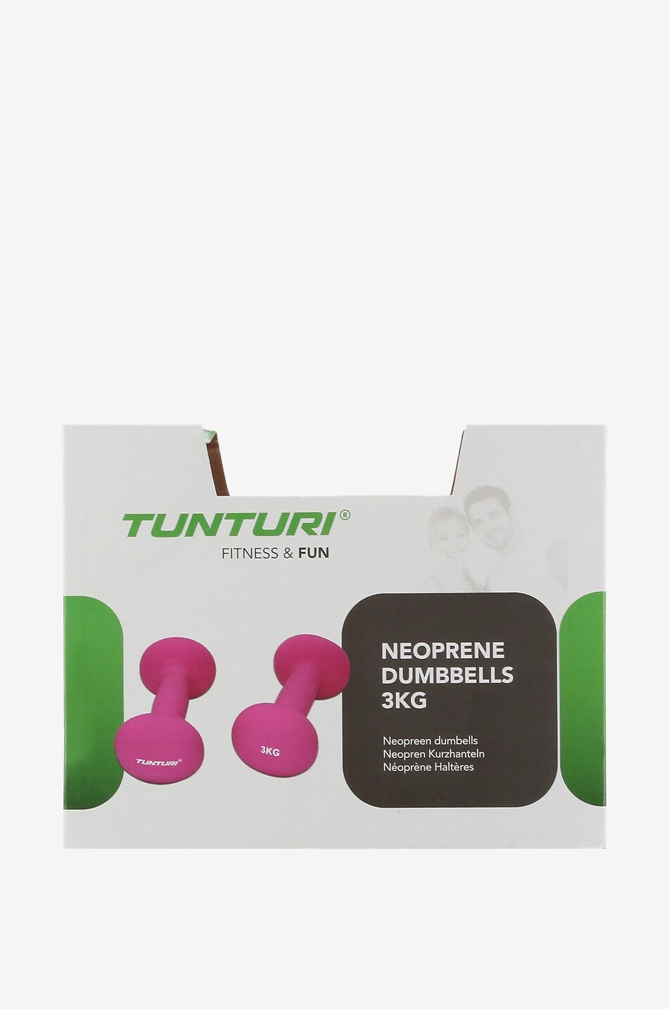TUNTURI 2 haltères en néoprène 3 kg Unisexe ROSE 2