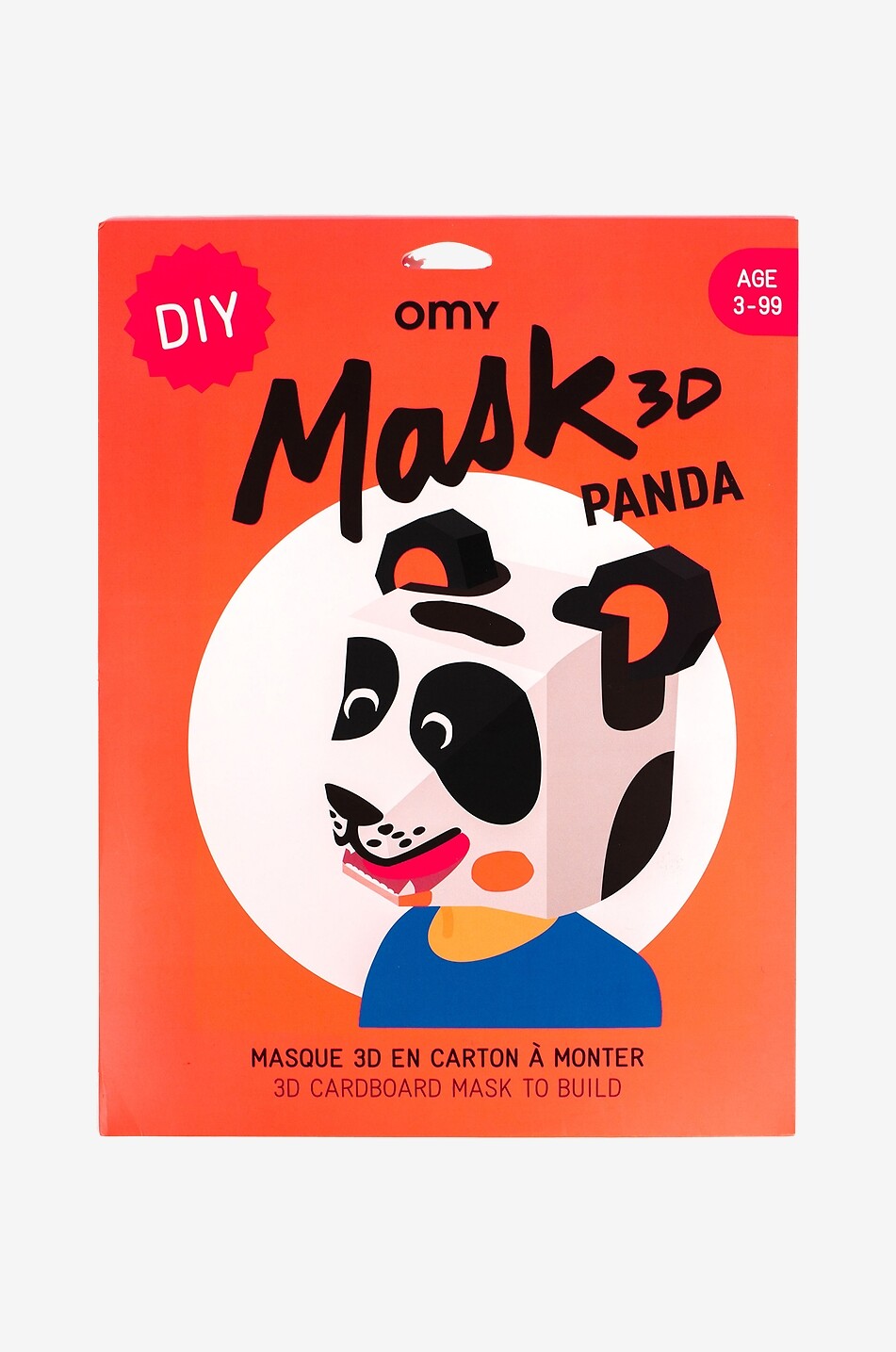 OMY Maske zum Basteln Mask 3D Panda Baby Farblos 1