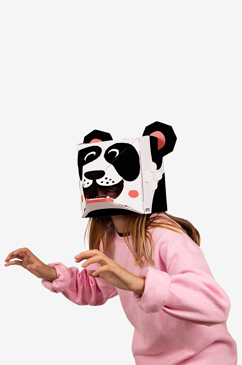 OMY Maske zum Basteln Mask 3D Panda Baby Farblos 5