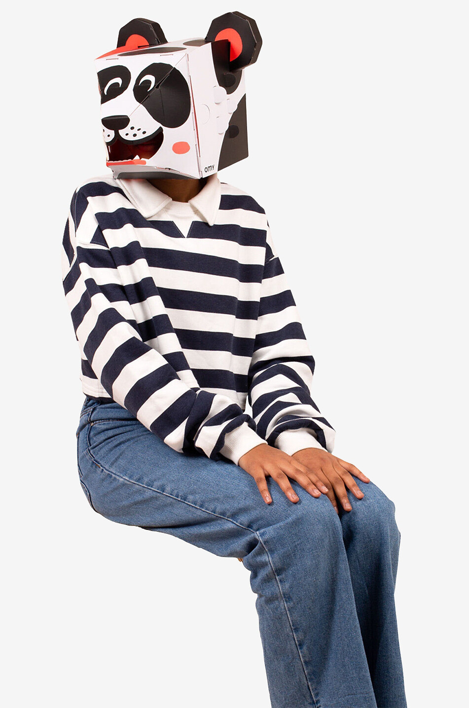 OMY Maske zum Basteln Mask 3D Panda Baby Farblos 7