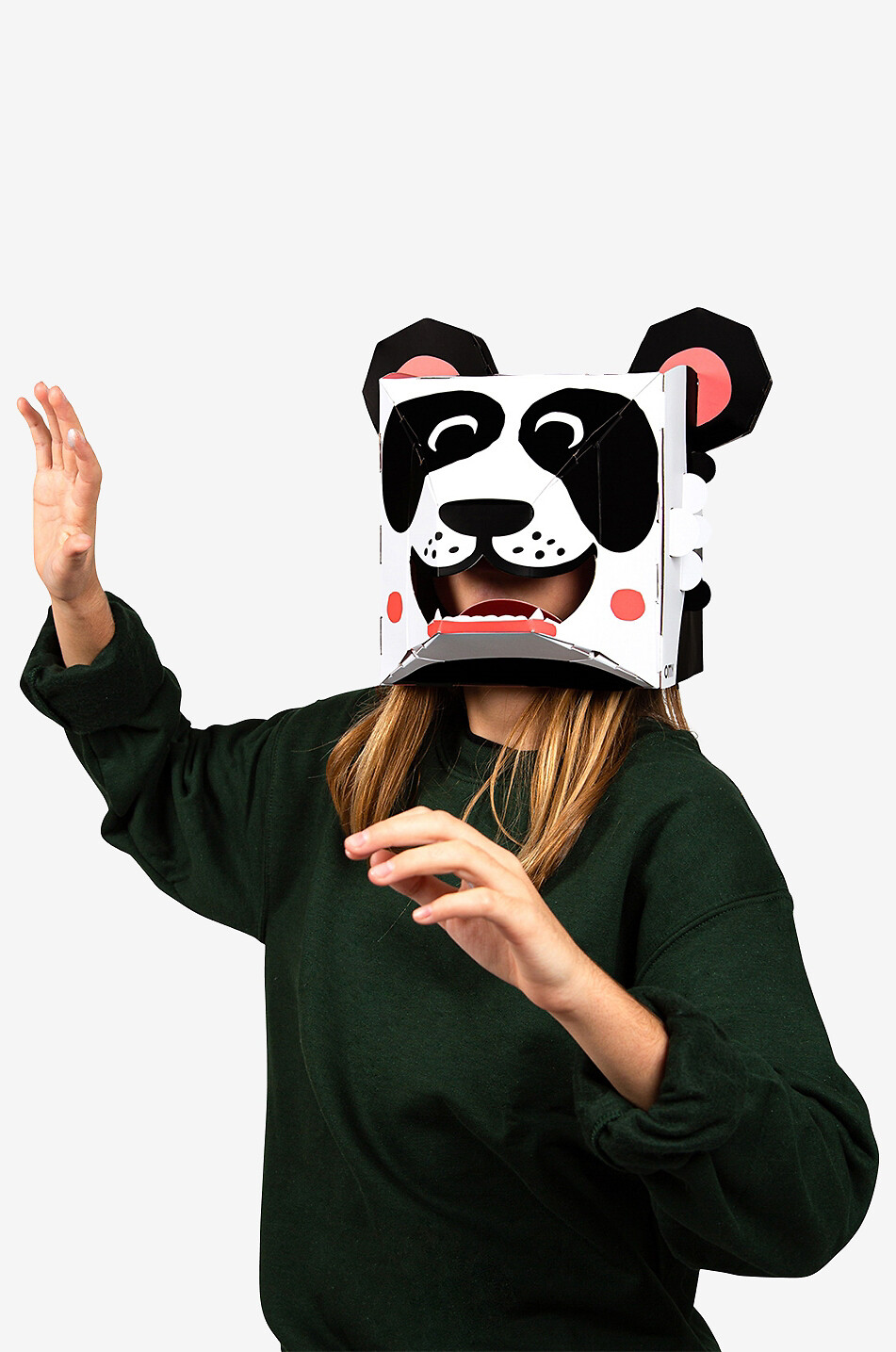 OMY Maske zum Basteln Mask 3D Panda Baby Farblos 8