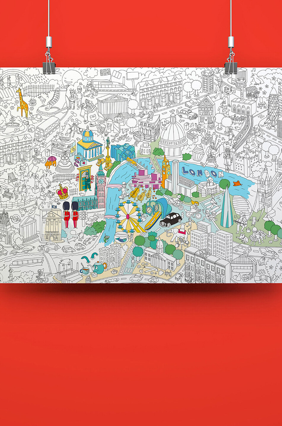 OMY London giant colouring poster Baby Colourless 3