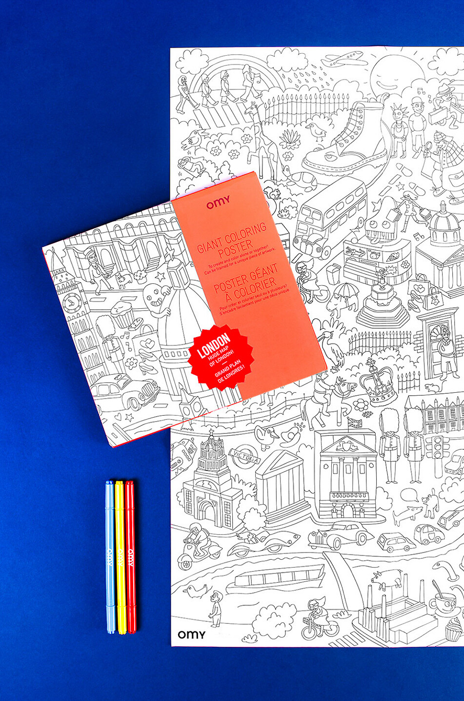 OMY London giant colouring poster Baby Colourless 4