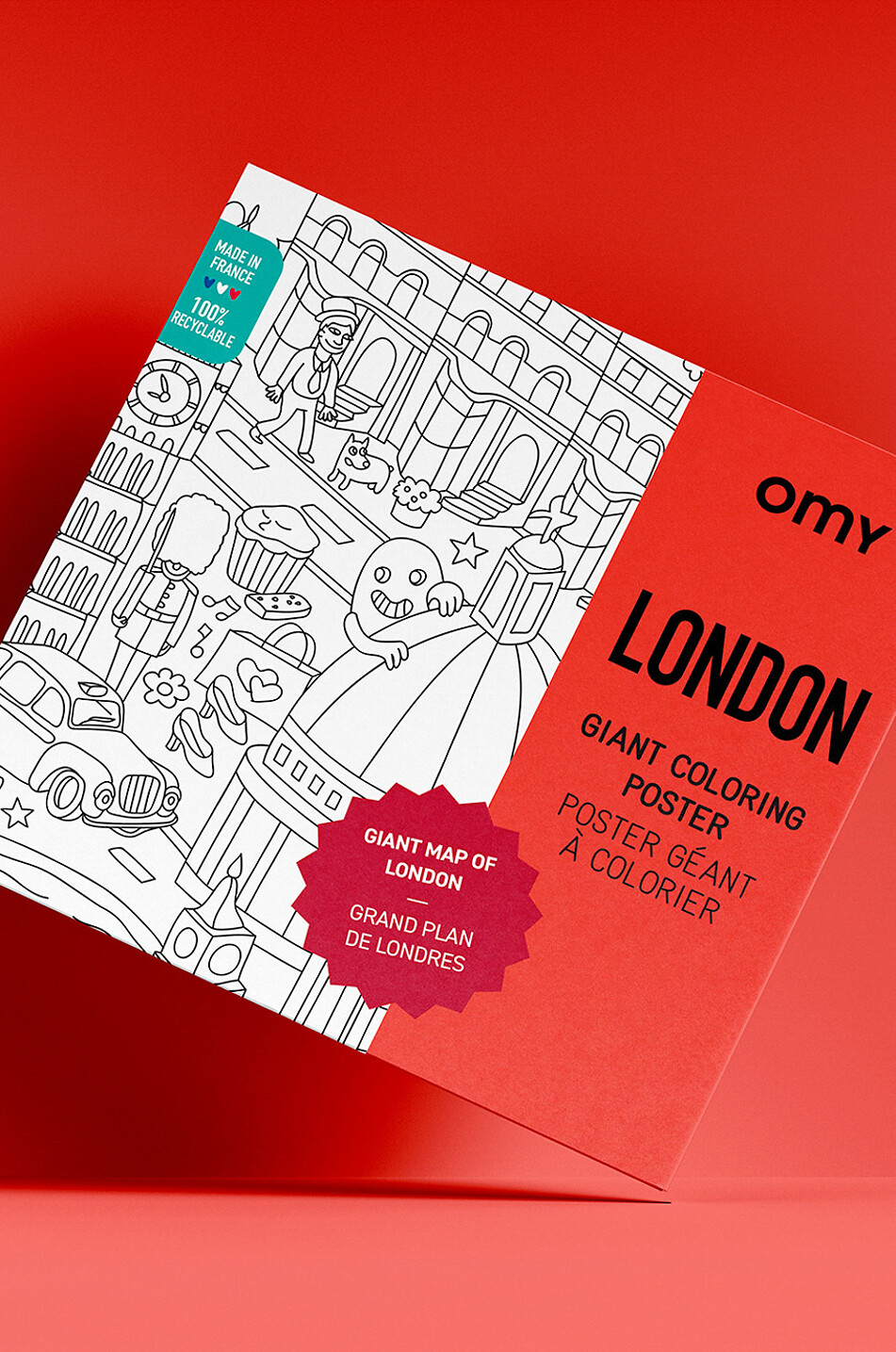 OMY London giant colouring poster Baby Colourless 6