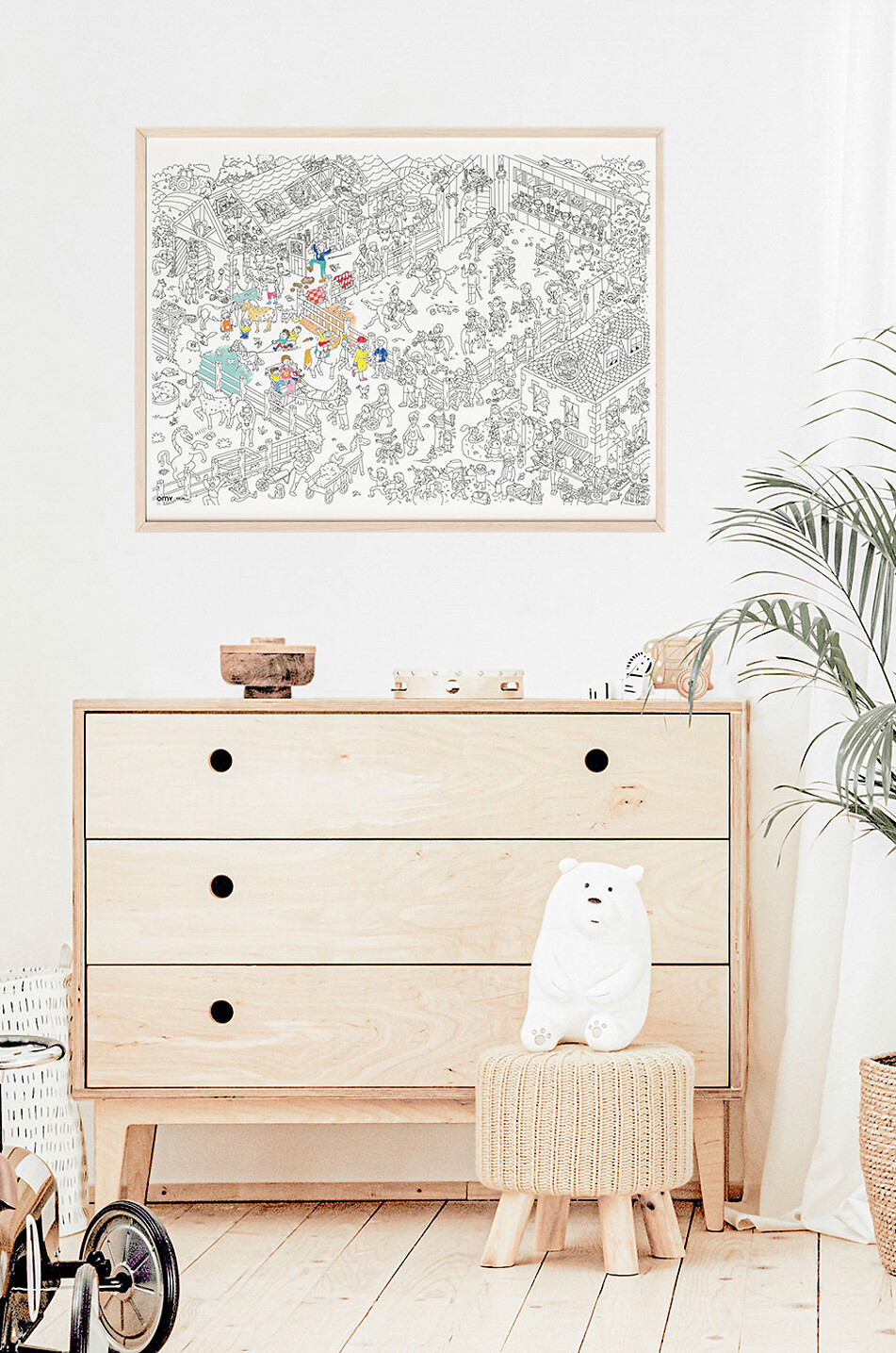 OMY Riesenposter zum Ausmalen Pony Club Baby Farblos 6
