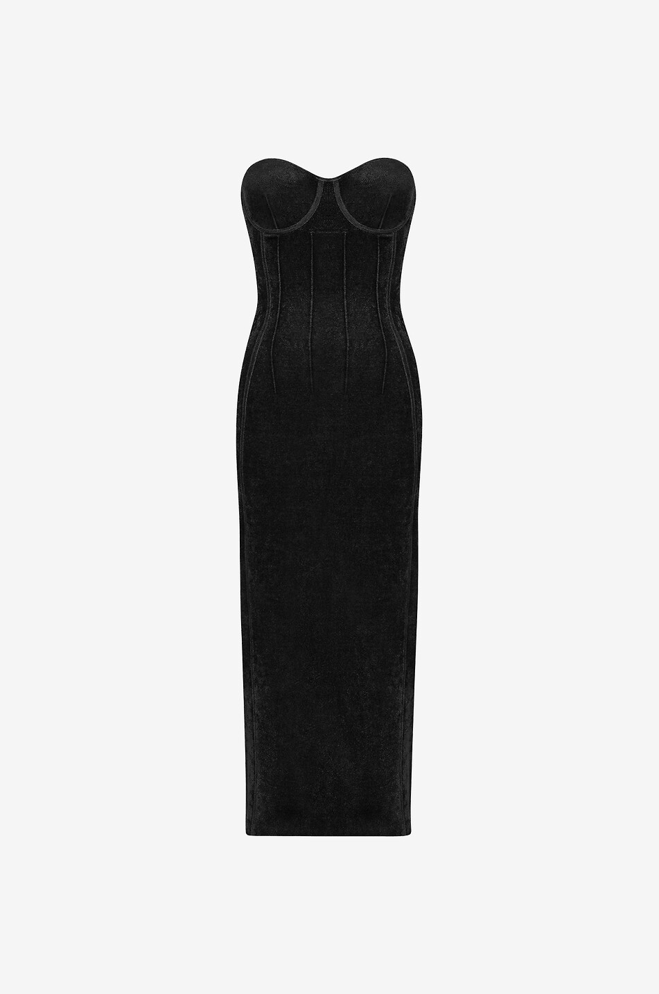 Robe bustier en maille velours Titania